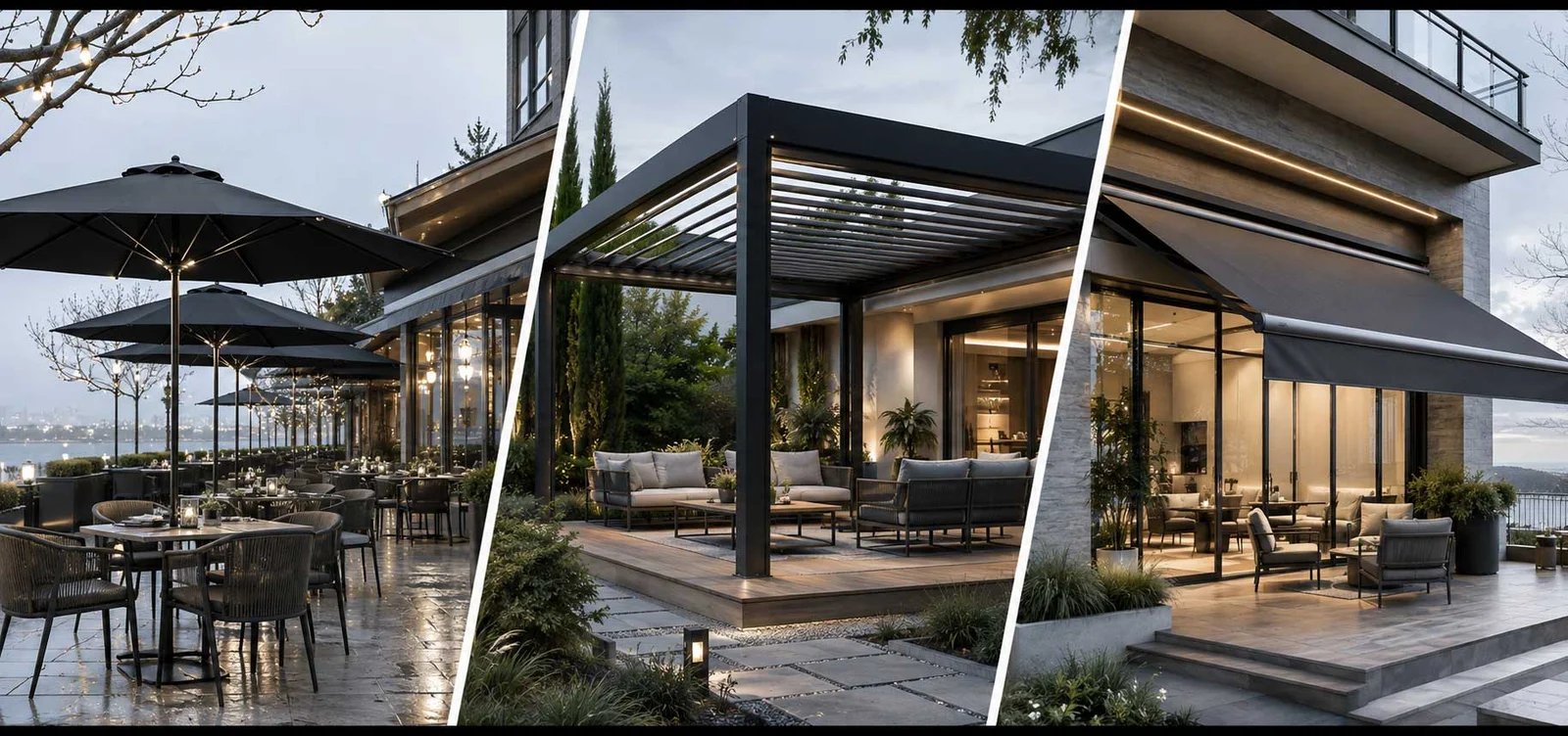 Bioklimatik Pergola Sistemleri uygulama görseli